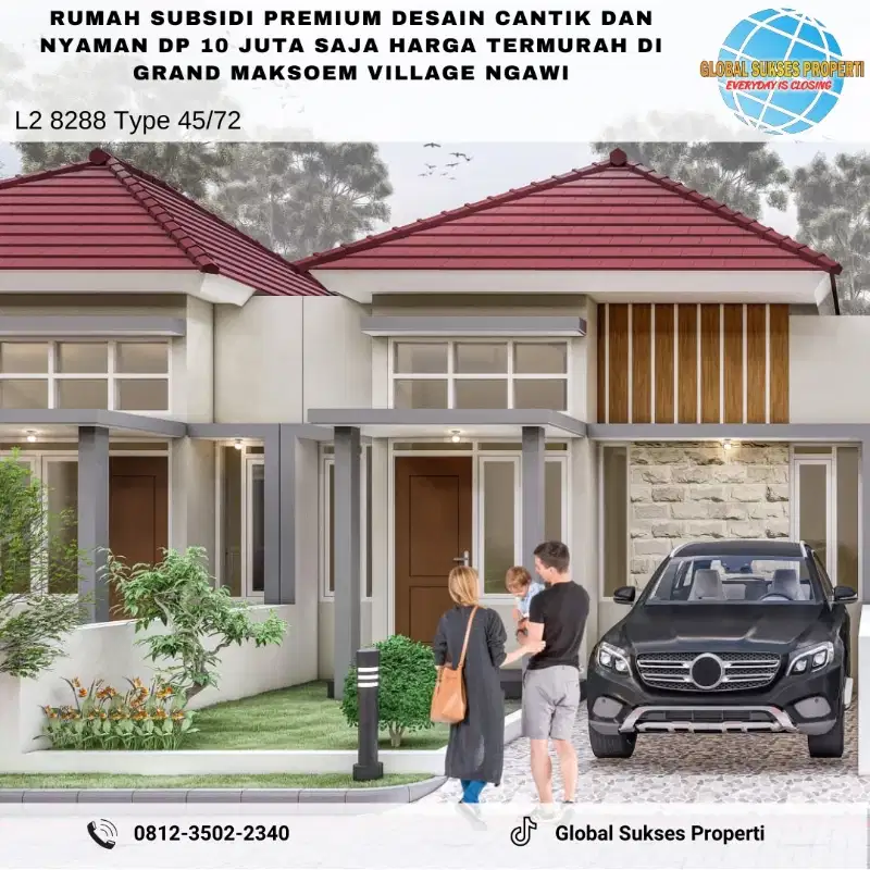 PROMO RUMAH BARU ADA AC HARGA BAIK DI PARON KABUPATEN NGAWI.