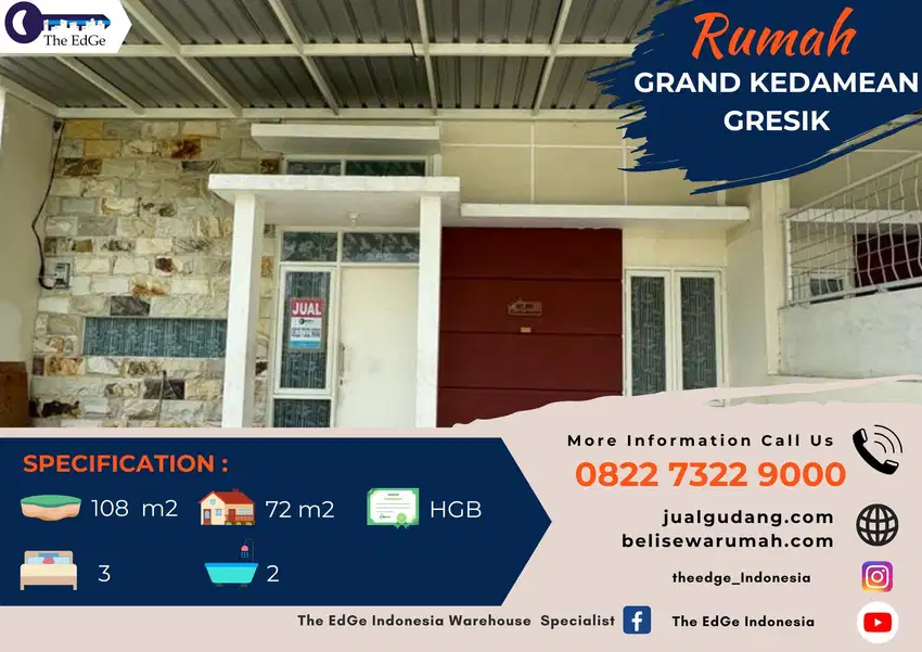 Turun Harga Dari 650 Jt Ke 525Jt Rumah Grand Kedamean - Gresik