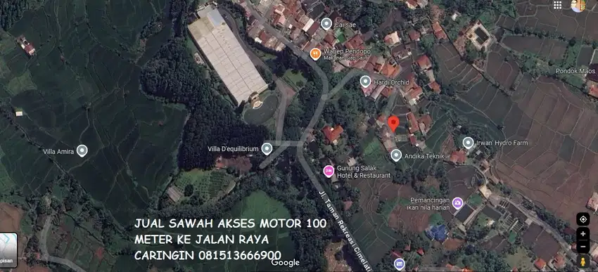 Jual Tanah Sawah Bogor Masuk Motor Dekat Jalan Raya