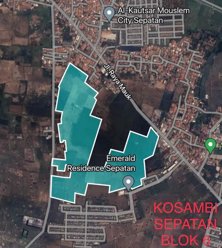 Dijual Tanah 13,8 Ha di Jalan Raya Sepatan- Mauk untuk Perumahan