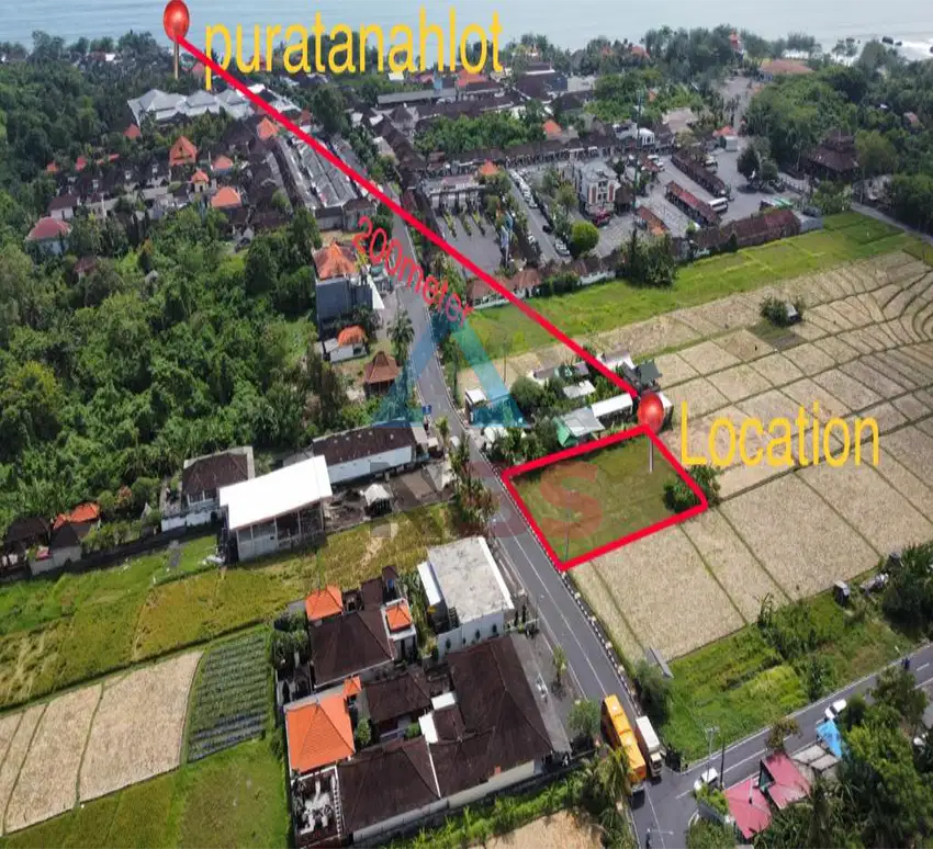 Dijual tanah komersil dekat tanah lot Tabanan bali