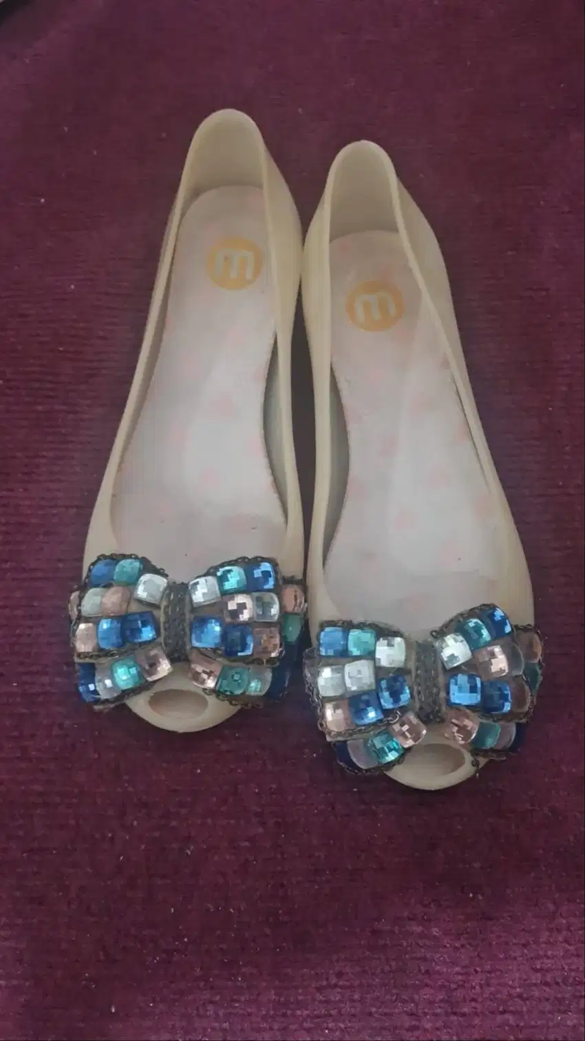 Sepatu Wanita Jelly Kristal Ukuran 38 (Bekas)