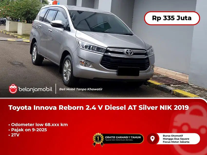 Toyota Innova Reborn 2.4 V Diesel 2TV AT Silver NIK 2019 2020