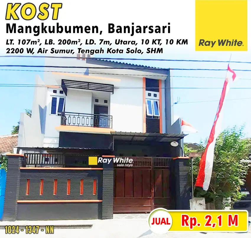 Dijual Kost di Mangkubumen Banjarsari