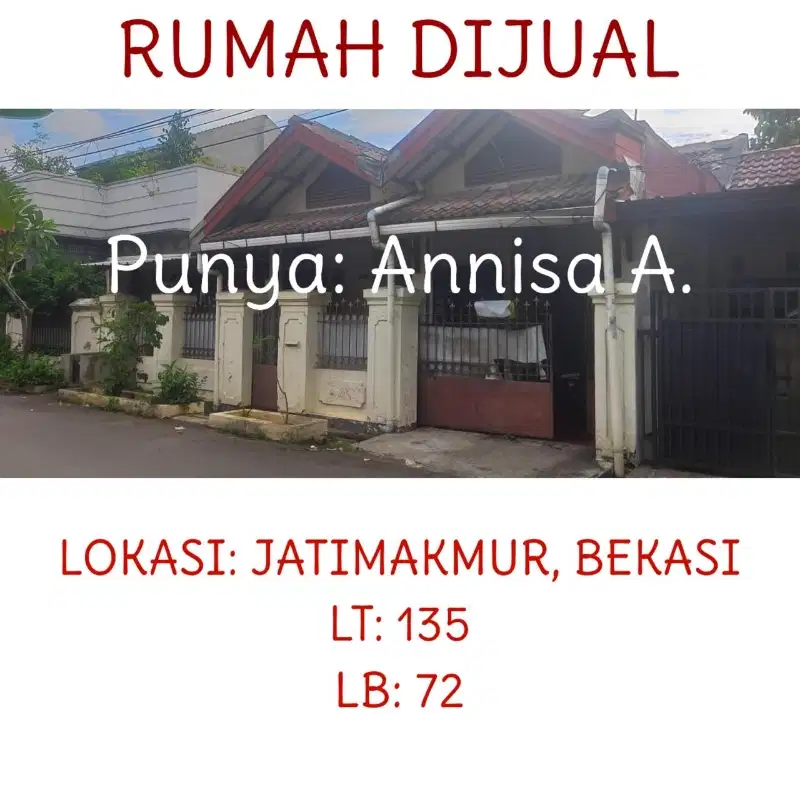 Dijual Rumah Di Jatimakmur Bekasi