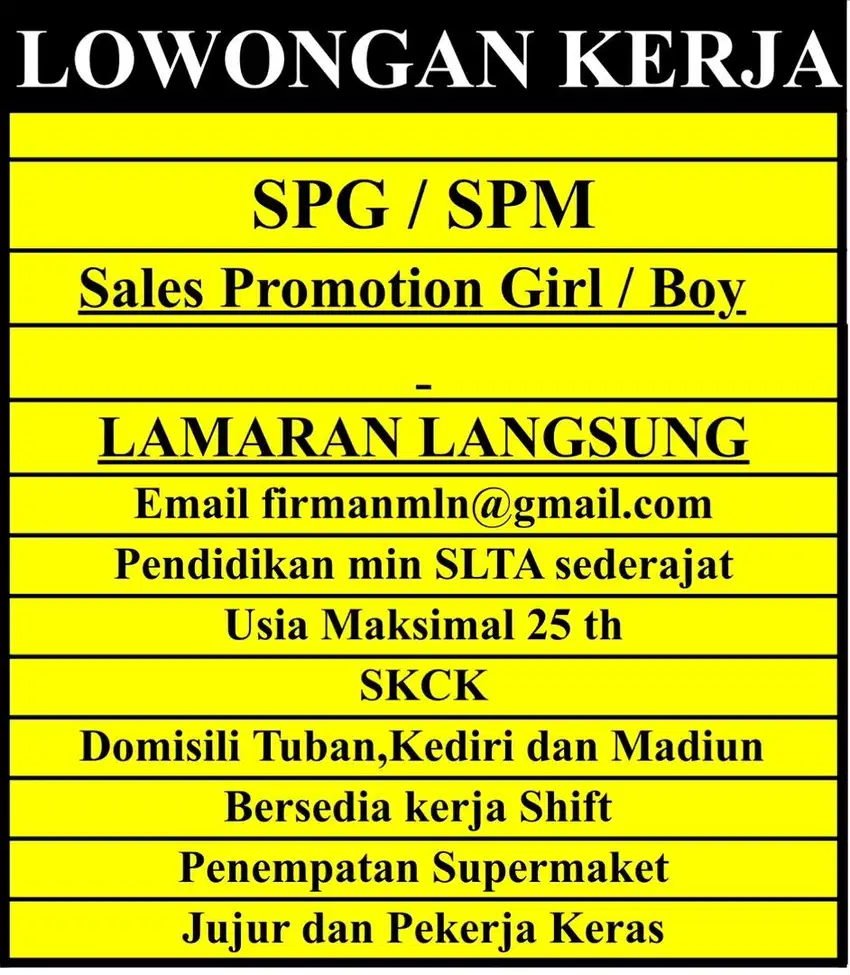 Lowongan Pekerjaan