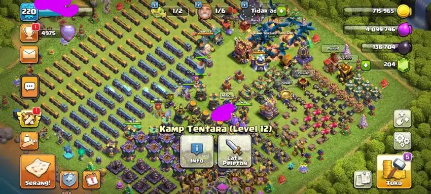 Jual Akun COC Clash Of Clan TH 15 (Semi)