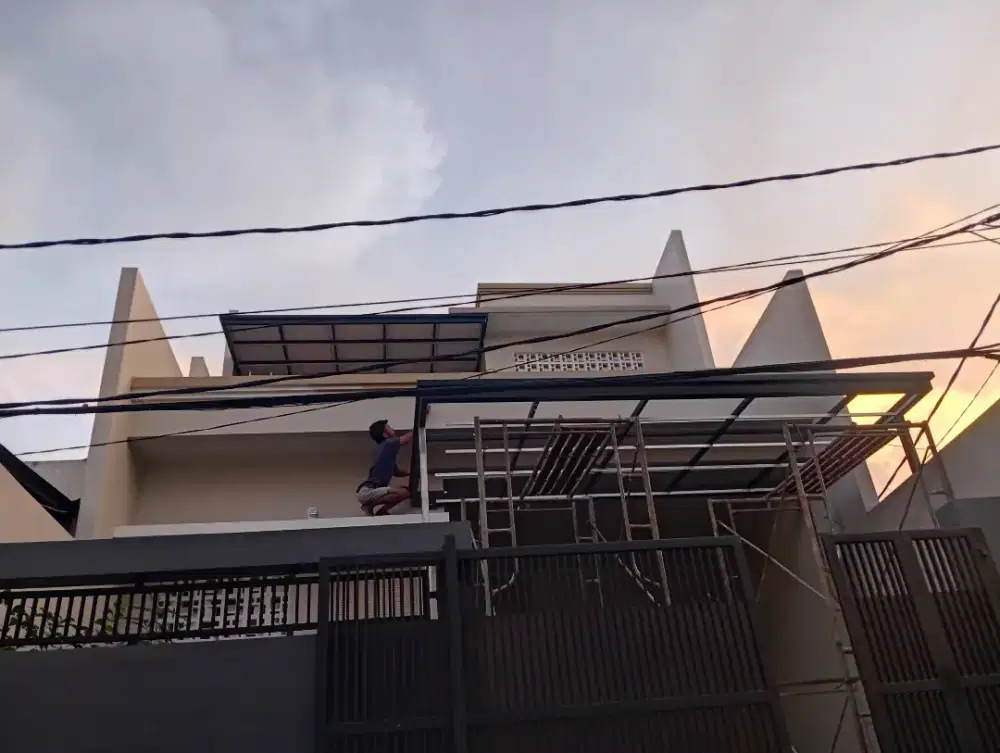 Kanopi besi alderon singel