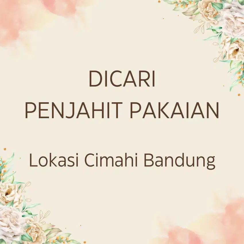 Dicari Penjahit Pakaian