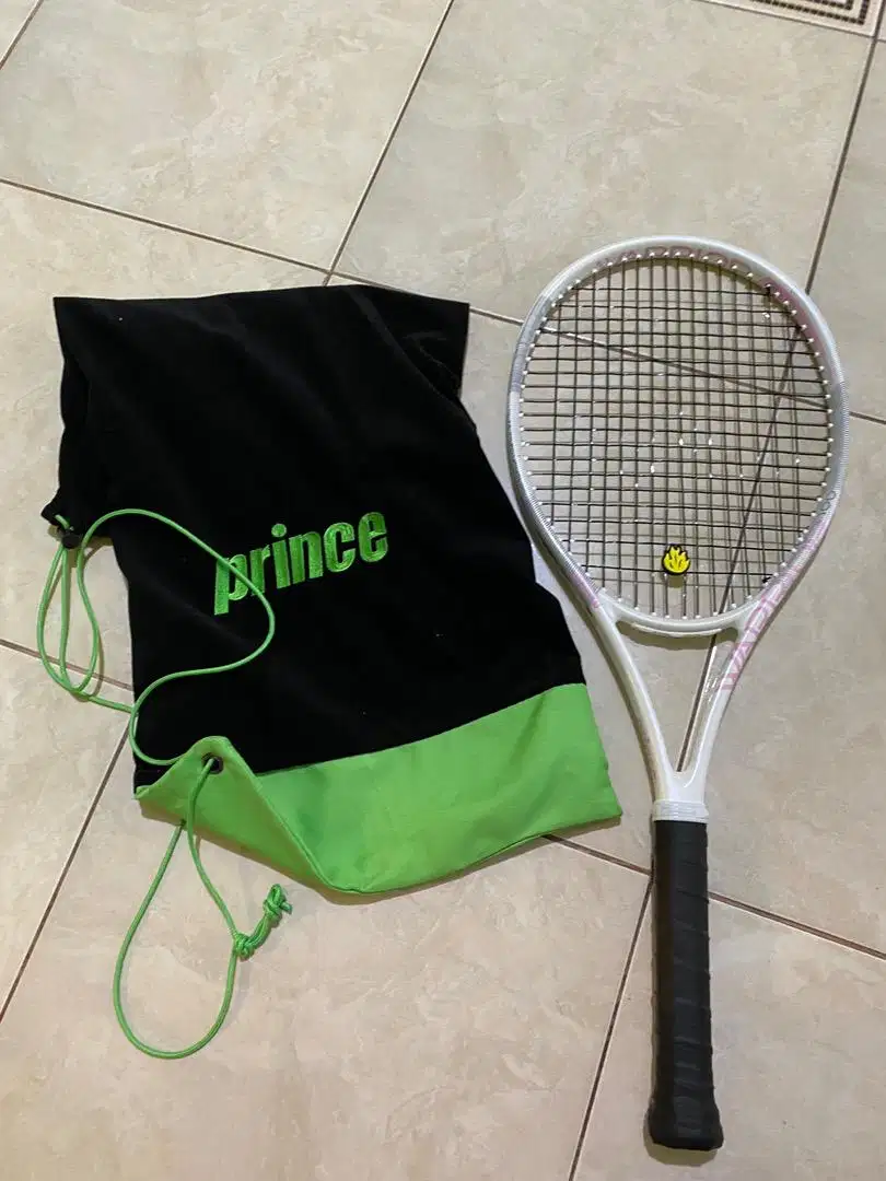 Dijual raket tennis prince warrior 100 white pink