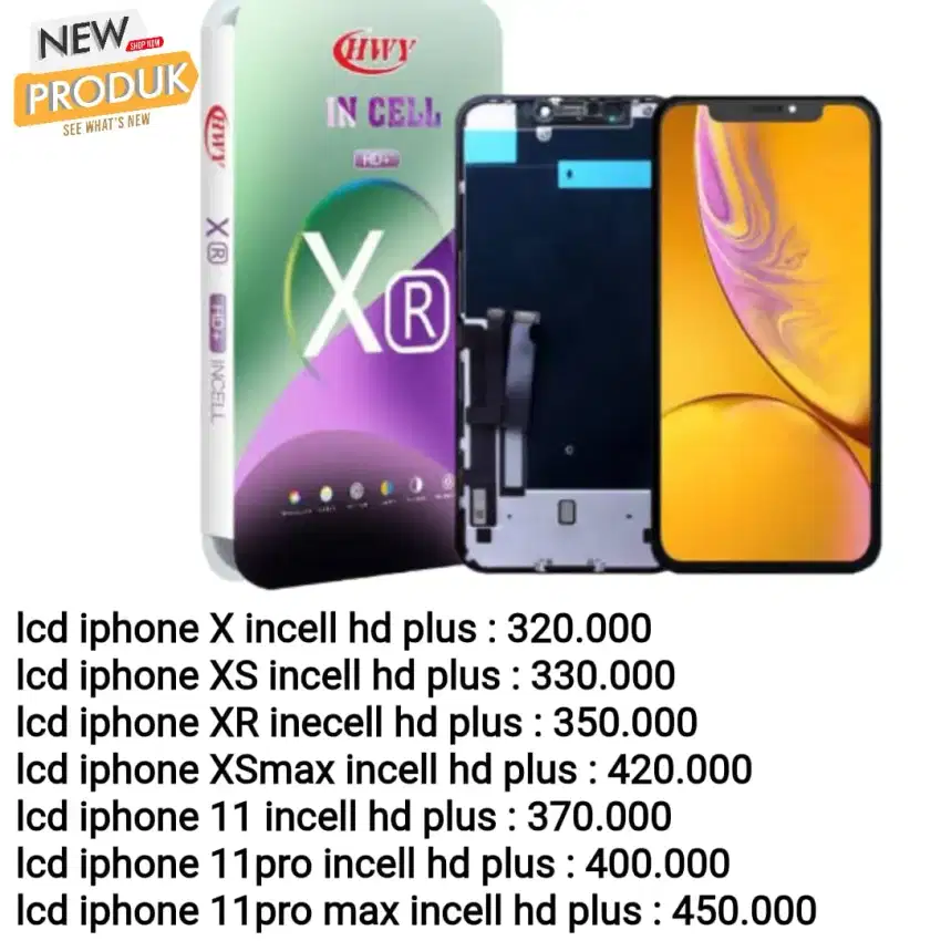 lcd iphone X XR XS XSmax 11 11pro free pasang dan home service