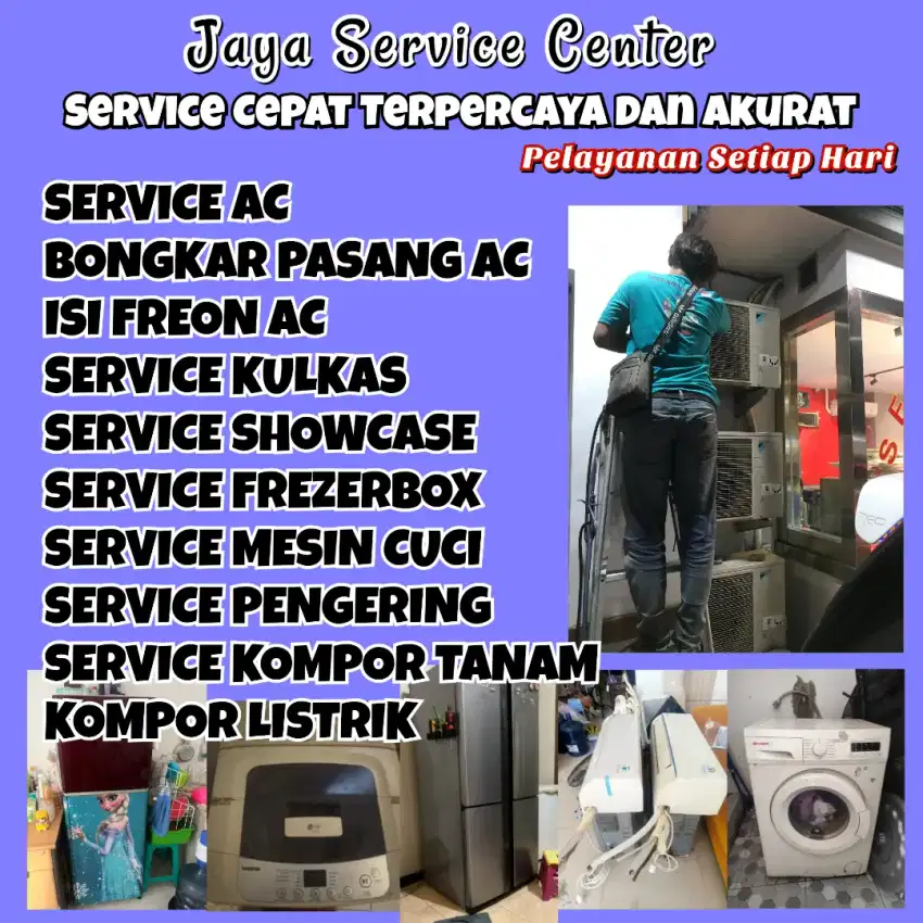 Service AC Kulkas Tidak dingin Mesin Cuci Bongkar Pasang AC Mulyorejo