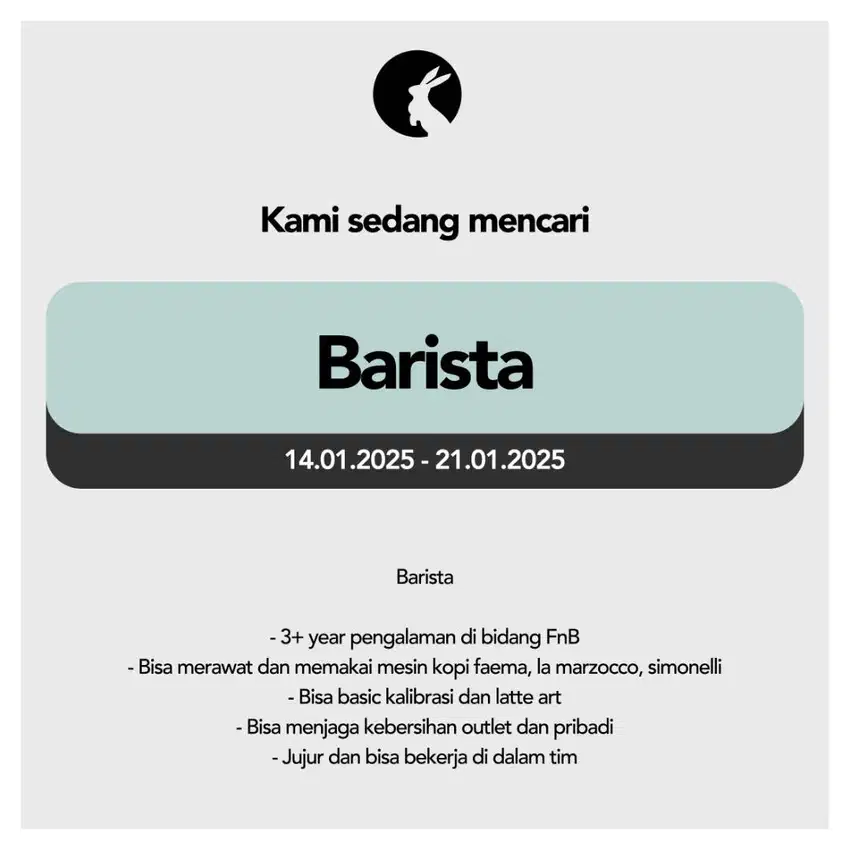 Lowongan Kerja Barista Bandung