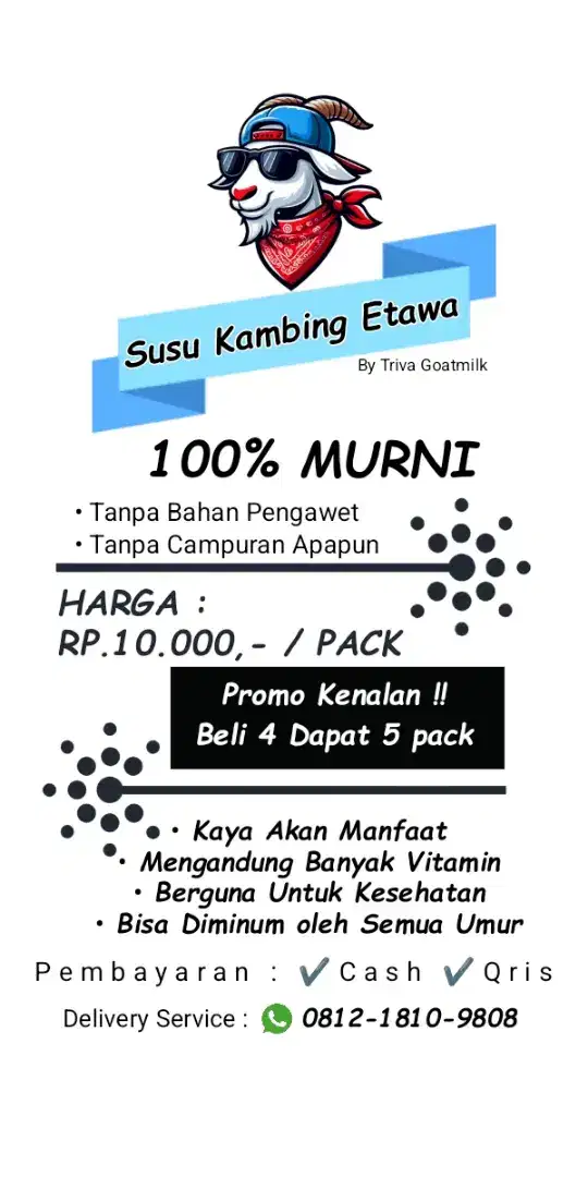 Susu Kambing Etawa 100% Murni