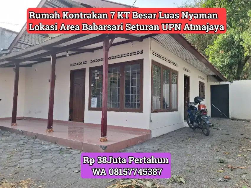 Rumah Kontrakan 7 KT Seturan Babarsari UPN Atmajaya 38Juta Nett