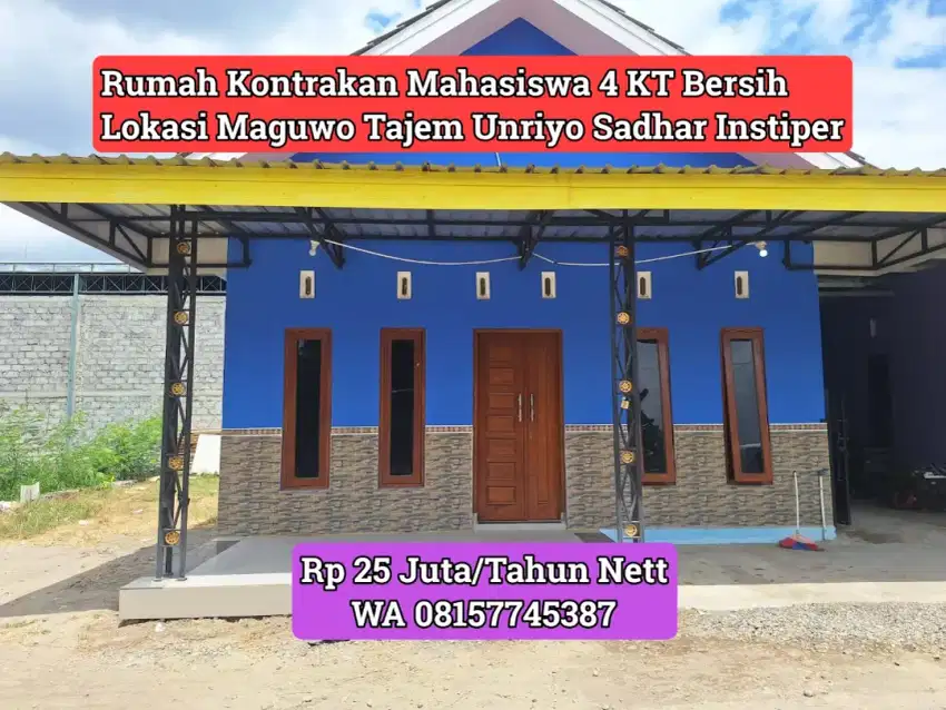 Rumah Kontrakan 4KT Tajem Maguwo Cantik Murah 25Juta Nett