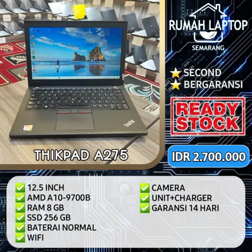 Thinkpad A275. amd A10. ram 8gb. ssd 256.