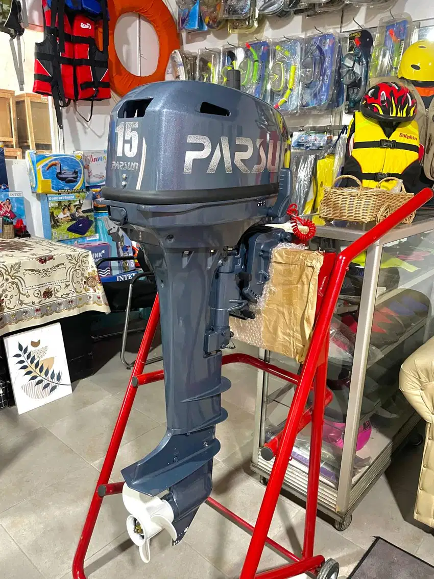 Mesin Parsun 15 PK 2 Stroke Tempel Outboard Untuk Perahu Karet