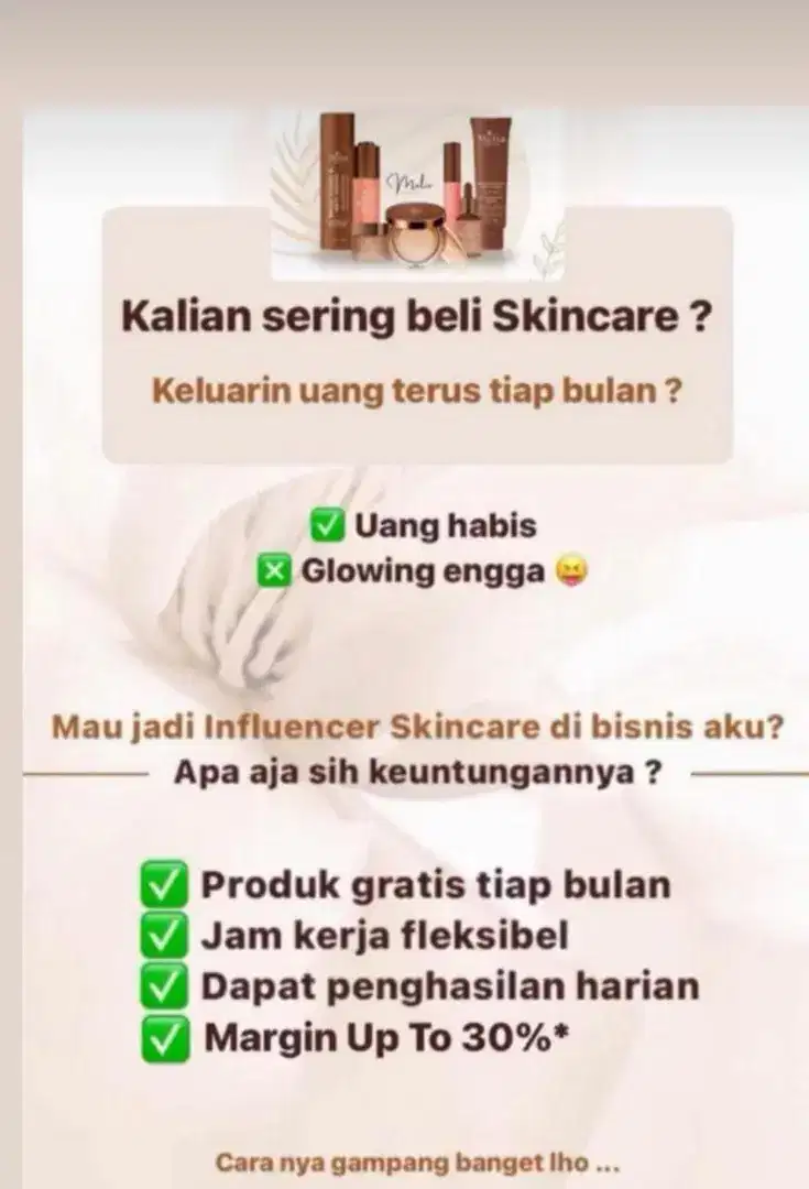 BISNIS SAMPINGAN AFFILIATOR SKINCARE