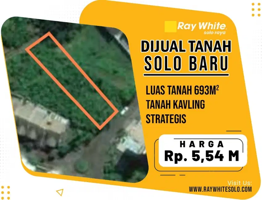 Dijual Tanah Kavling Solo Baru, siap bangun, cocok untuk rumah tinggal