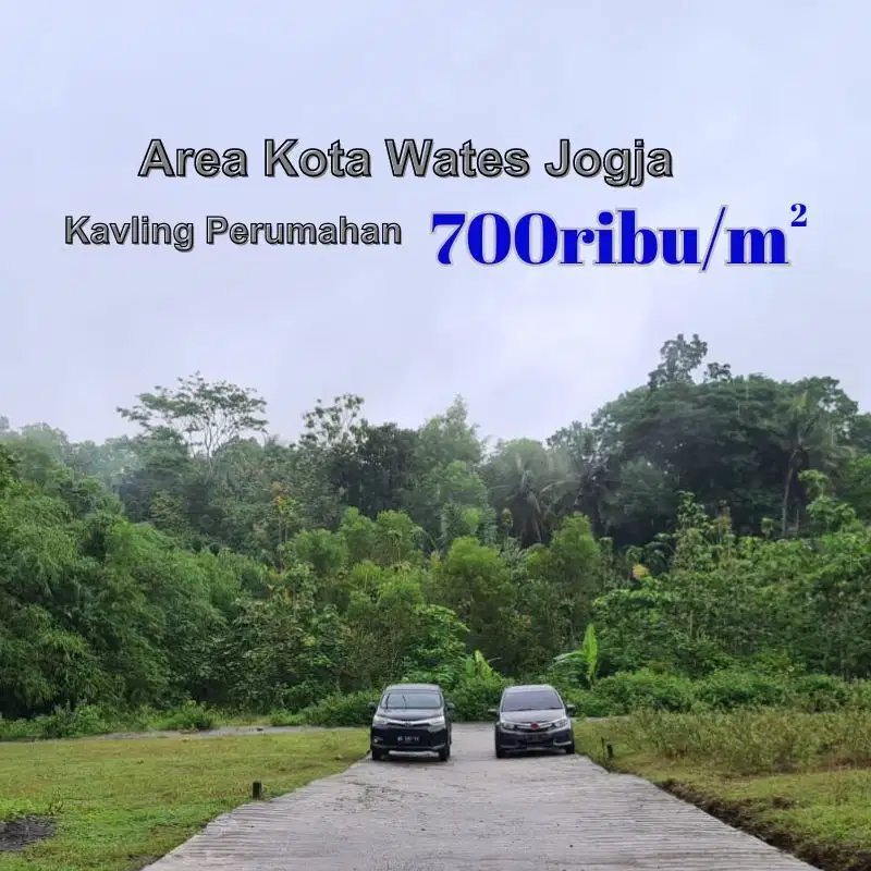 Area Kota Wates Jogja,kavling Perumahan 700ribu/m