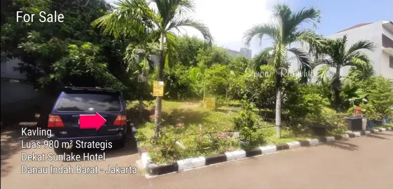 Dijual Cepat Tanah - Danau Indah Barat - 980 m² - Dekat Sunlake Hotel