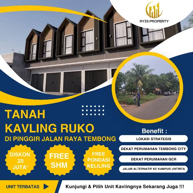 Tanah Kavling Ruko Tembong - Kota Serang