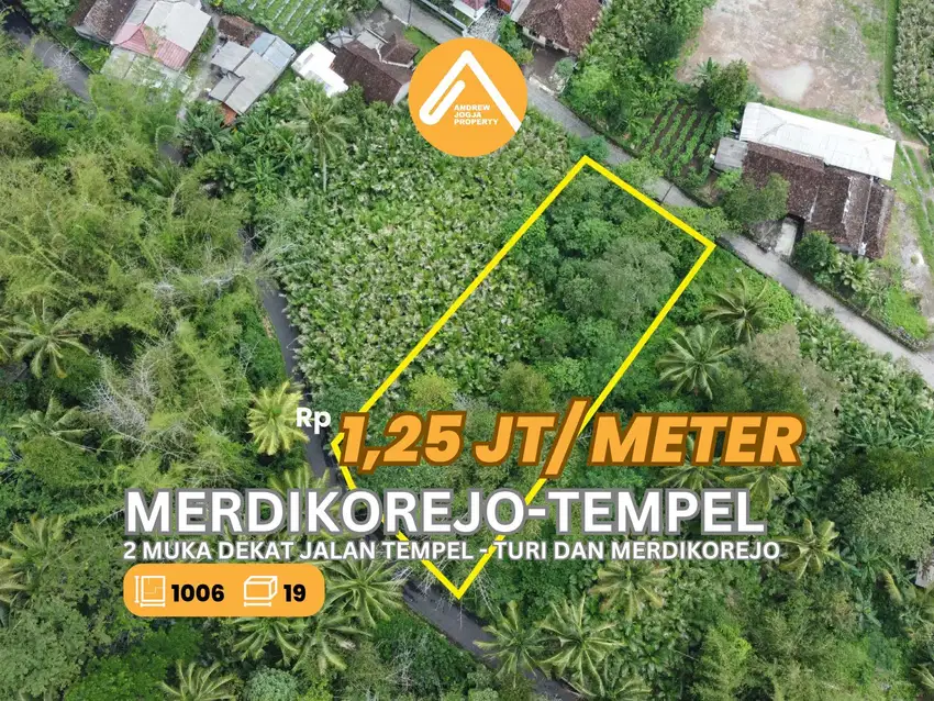 Jual Tanah Pekarangan Turi Tempel Merdikorejo Akses Mudah Asri