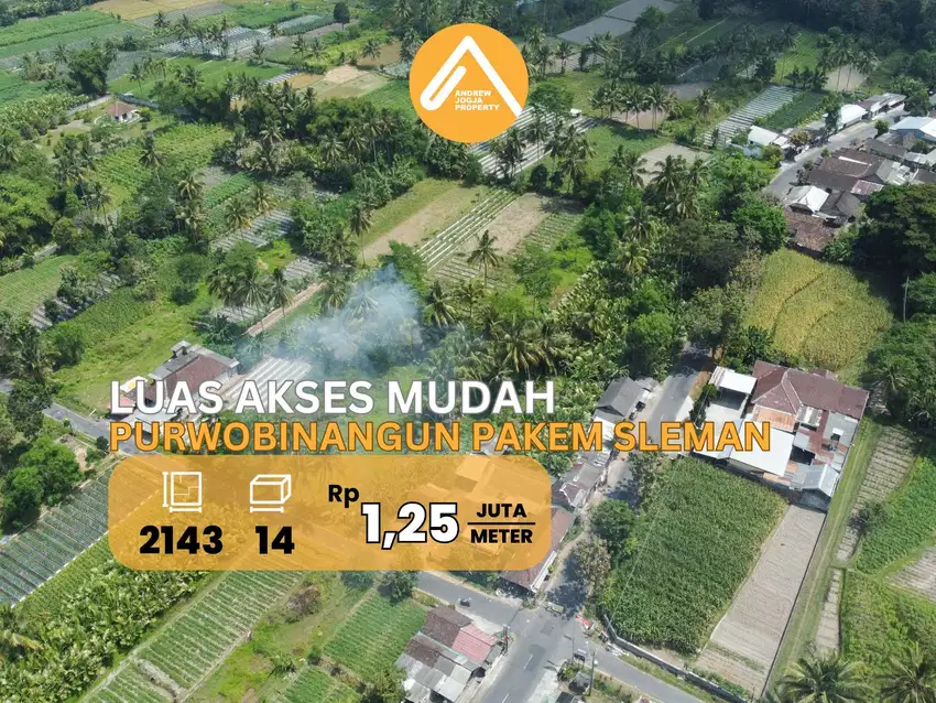 Jual Tanah Pakem Pulowatu Akses Mudah Harga Murah View Gunung Sawah