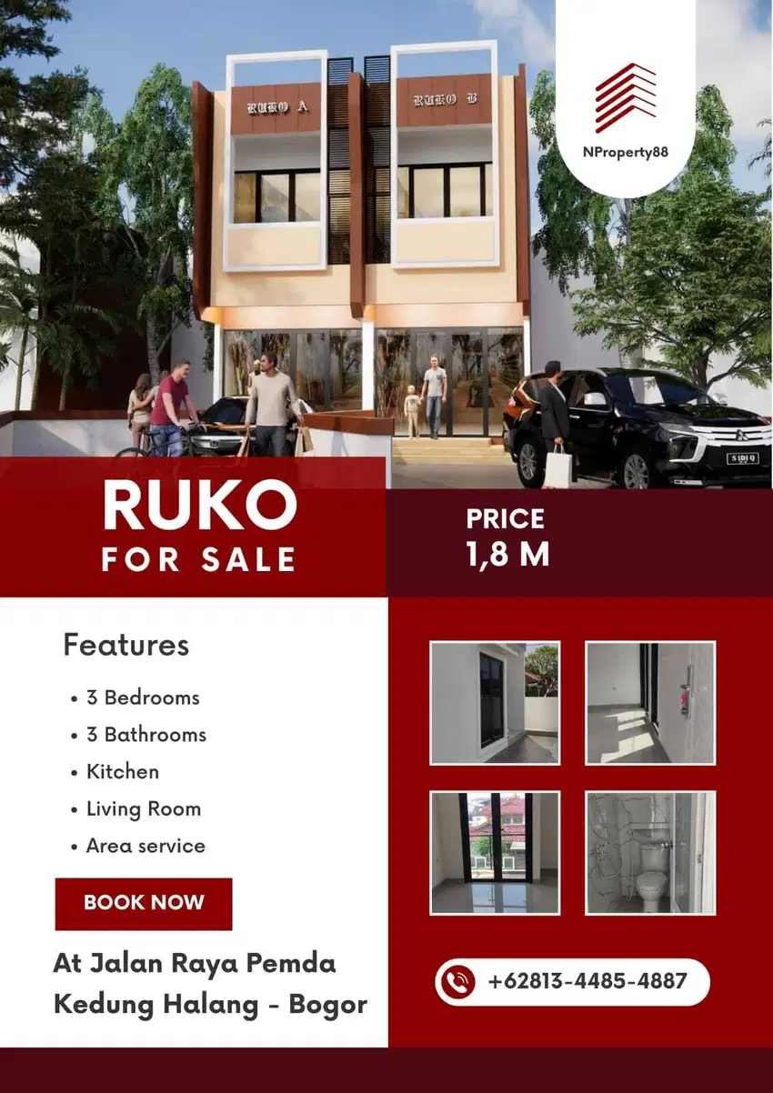 Di Jual Cepat  Ruko  Di Keduhalang Bogor, BU