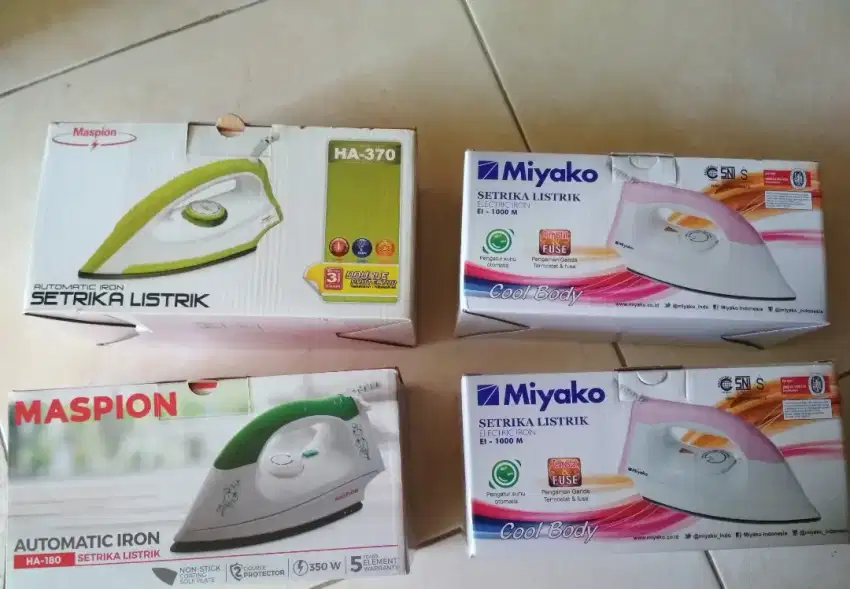 Setrika miyako maspion baru dapat hadiah