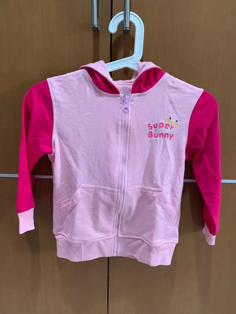 Jaket Bunny anak - pink