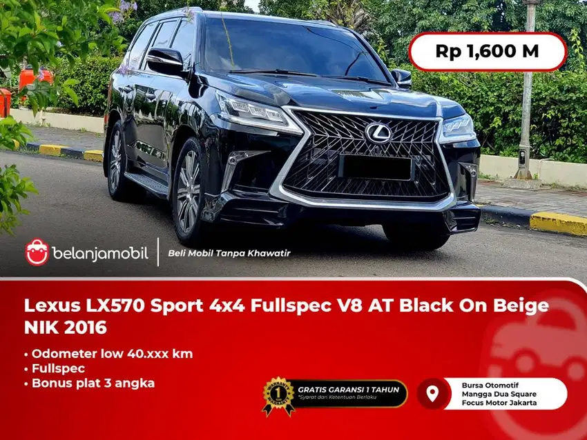 [FULLSPEC] Lexus LX570 LX 570 Sport 4x4 V8 AT Black On Beige 2016/2017