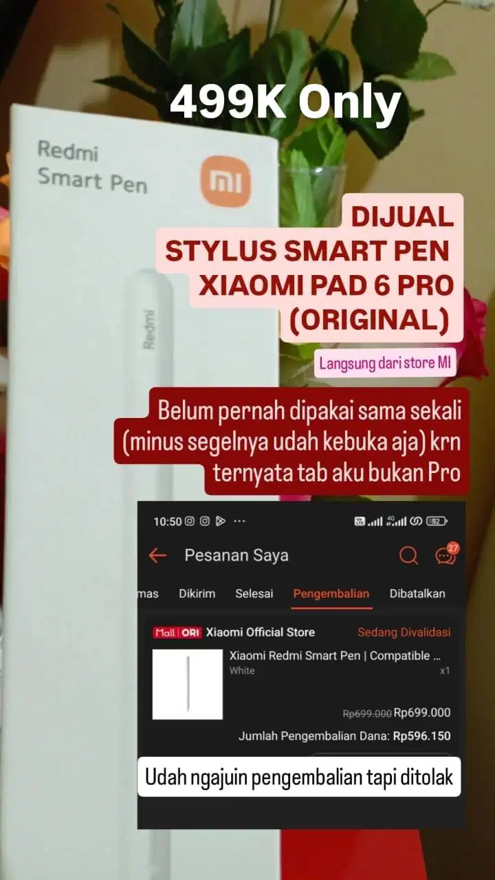 DIJUAL STYLUS SMART PEN XIAOMI TAB 6 PRO