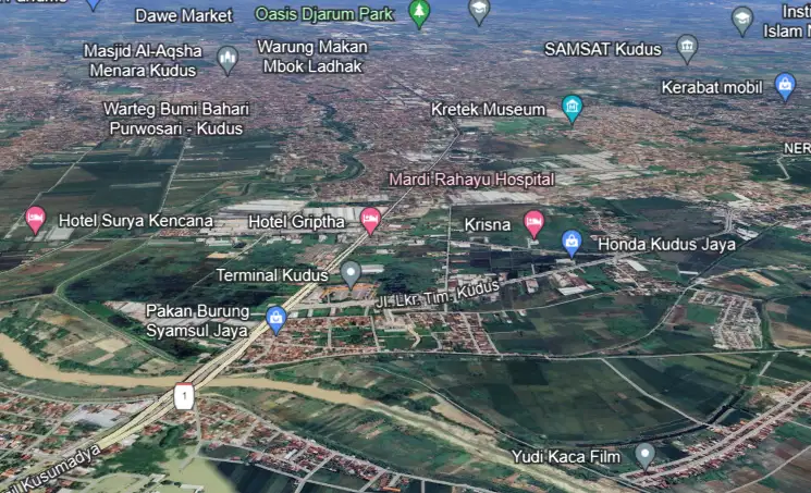 Dijual Tanah 2.700m Tepi Jalan NASIONAL 1 di KUDUS jawa tengah