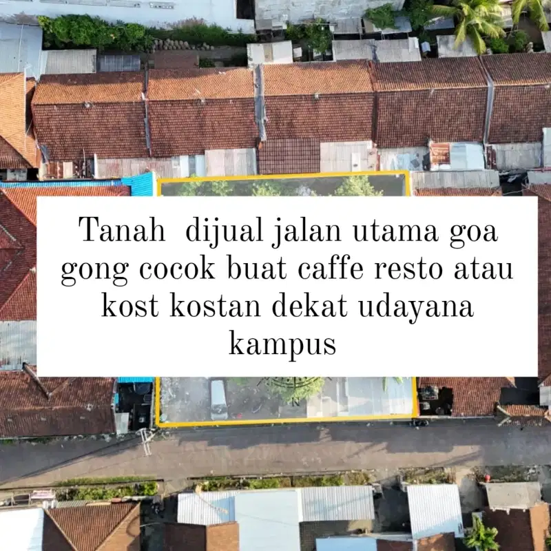 Tanah Plot Kecil Dekat Kampus Unud Goa Gong Jimbaran 