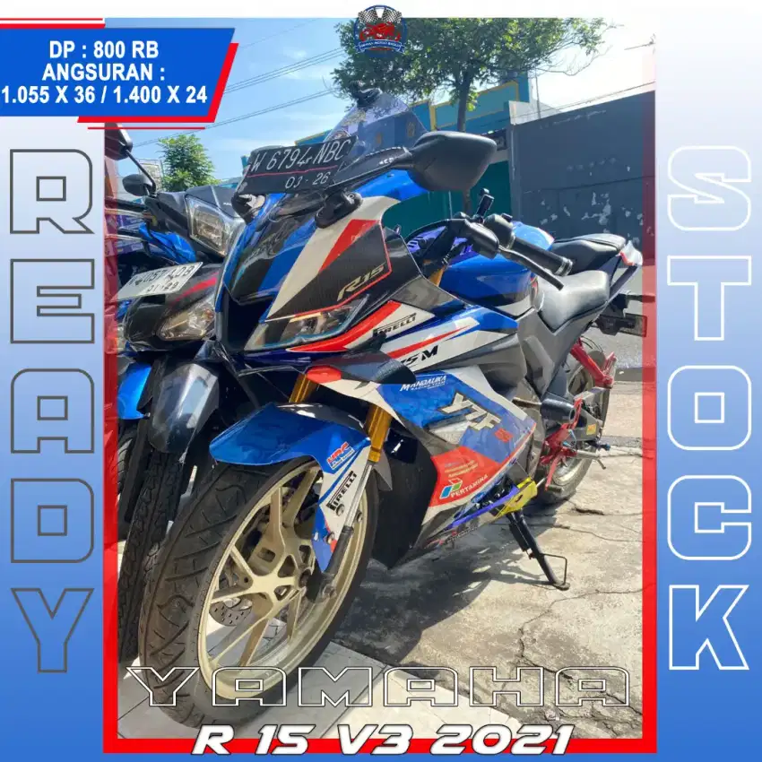 YAMAHA R15 V3 2021 PLAT W MURAH POLL MASZEH HIKMAH MOTOR KEPUH MALANG