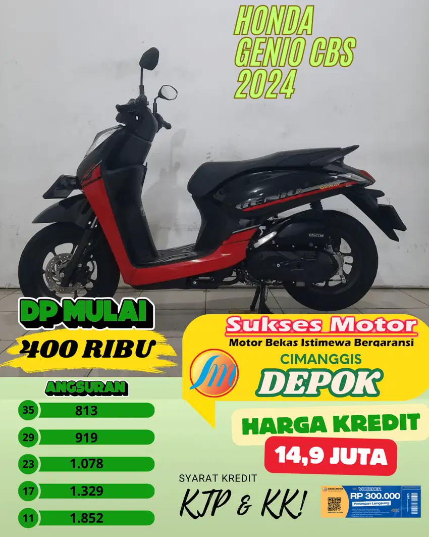 HONDA GENIO CBS TAHUN 2024 PROMO DP 400 RIBU CASH / KREDIT TAMPUNG