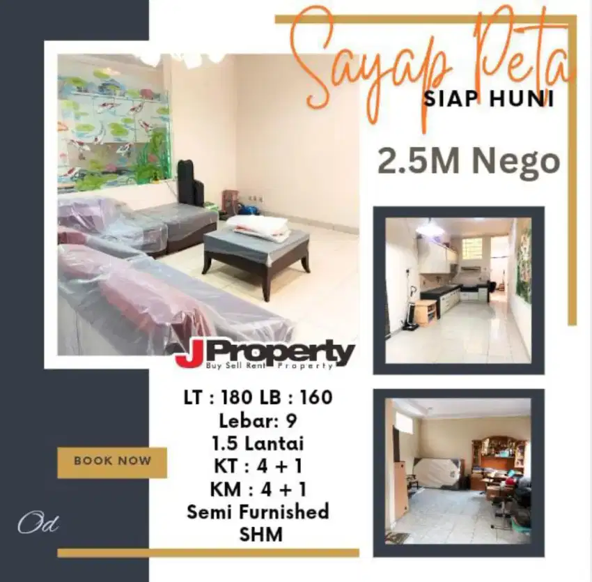 Dijual Rumah Murah Sayap Peta 2 M an saja Luas tanah 180 murah!!!