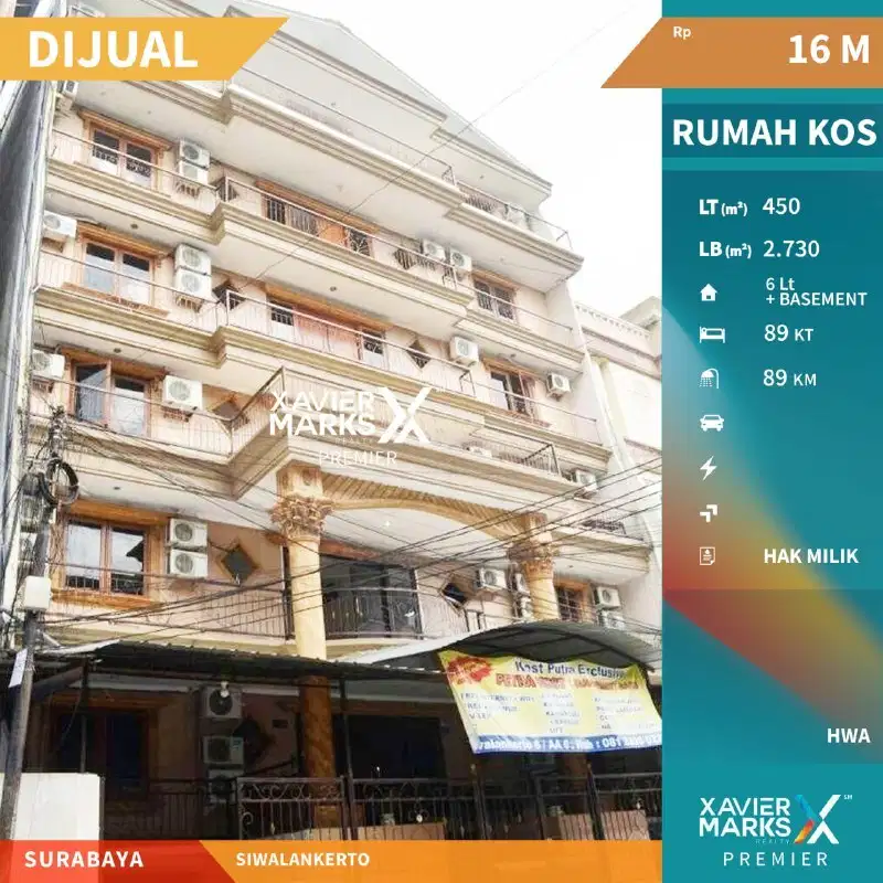 Y039 Rumah Kost Eksklusif  siap huni di Siwalankerto Surabaya