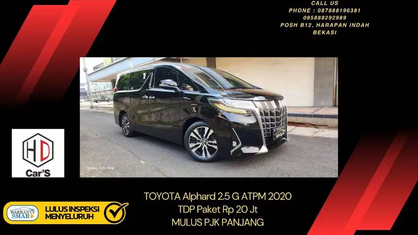 Toyota Alphard 2.5 G ATPM 2020 / 2021 / 2019 Wrn Hitam Pjk Pjg Low KM