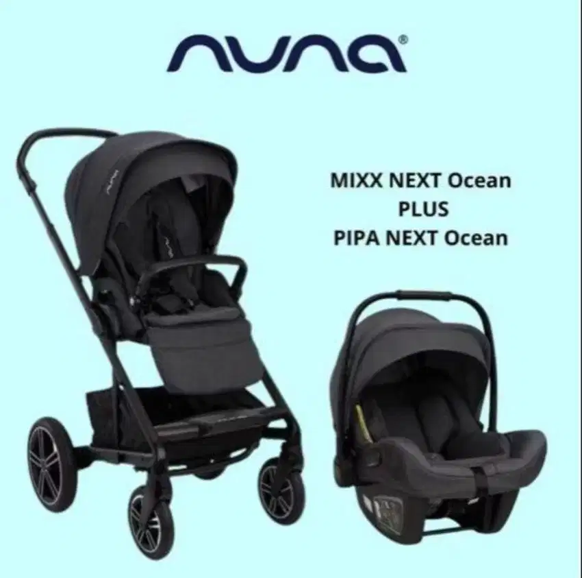 Stroller nuna mixx2+ carseat nuna pipa+rain coat (bundling)