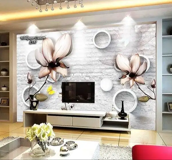 Wallpaper Dinding 3D Custom Desain Korden Gorden Vitrase