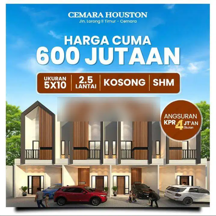 Dijual Cepat Villa Jalan Lorong 2 Timur Komplek Cemara Houston