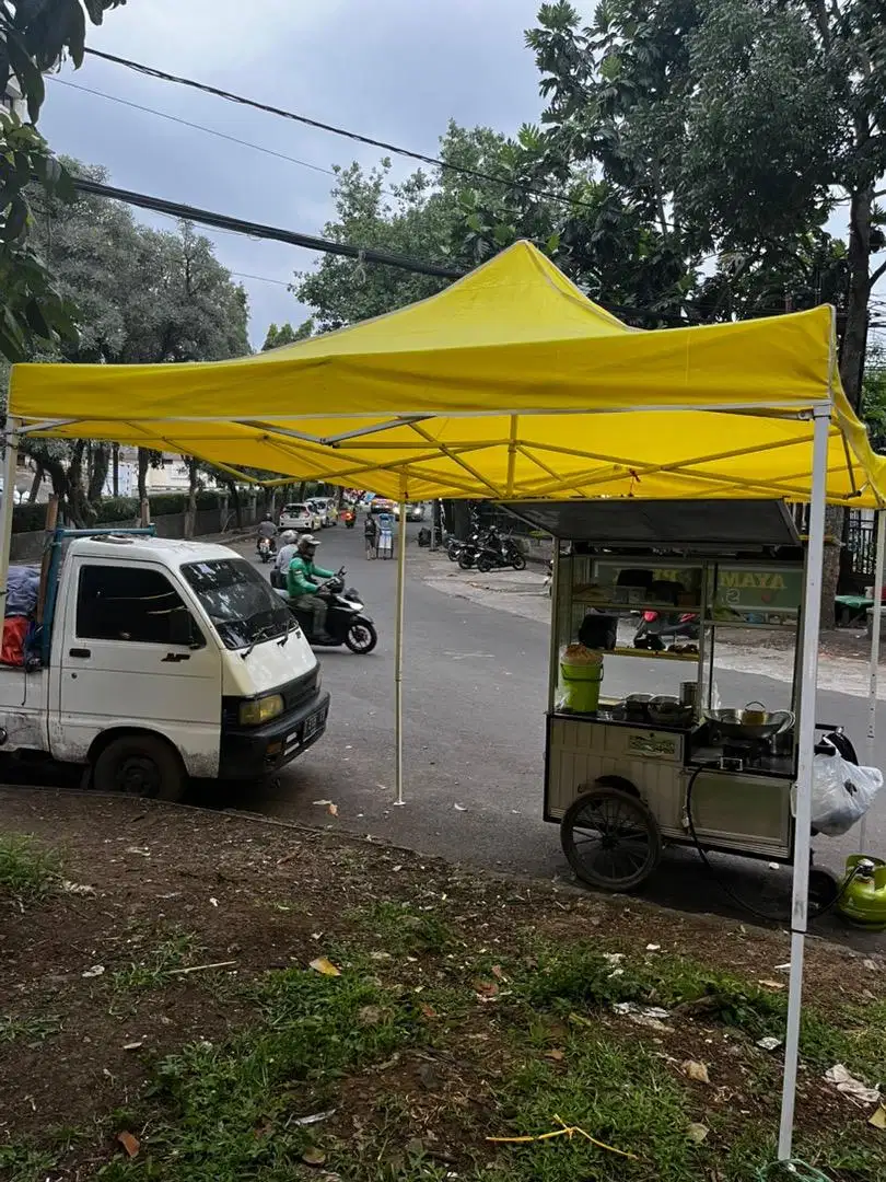 Tenda lipat 3x3 meter kain baru