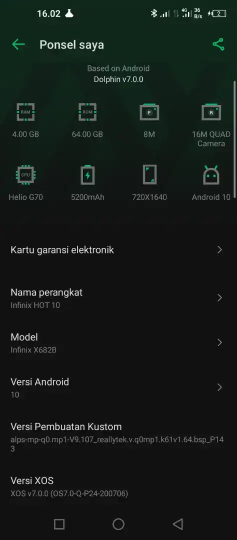 Jual hp merek infinix hot 10