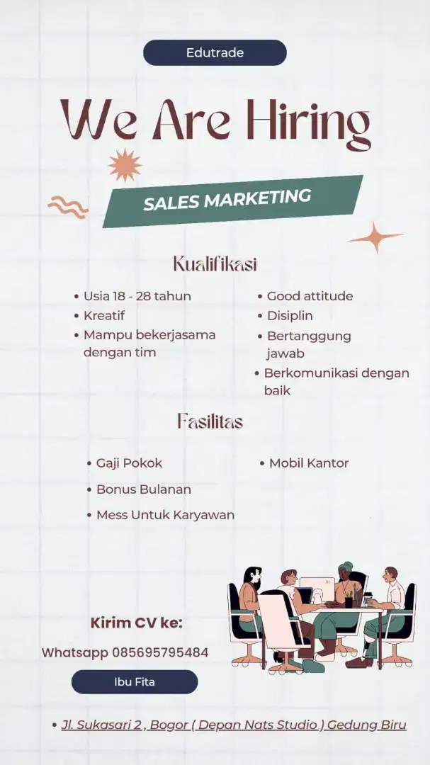 Di Butuhkan 10 Sales Marketing