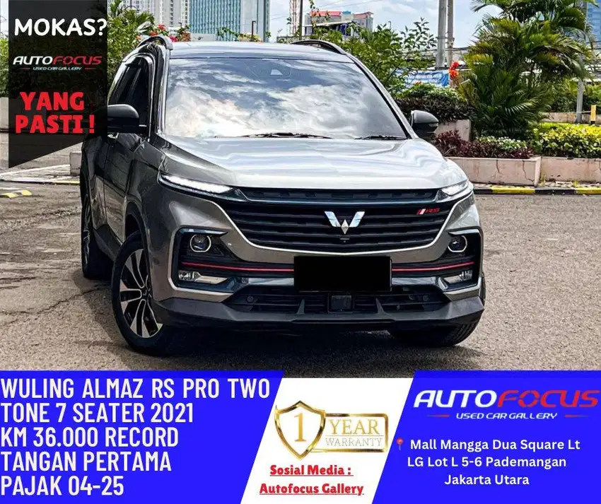 [Low Price] Wuling Almaz RS Pro Two Tone 7Seater Abu Grey Hitam 2021