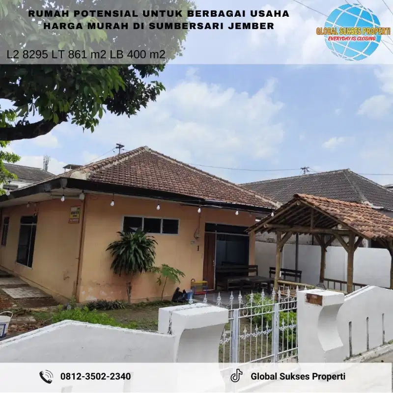 RUMAH KLASIK BAGUS HARGA ISTIMEWA DI SUMBERSARI KABUPATEN JEMBER.