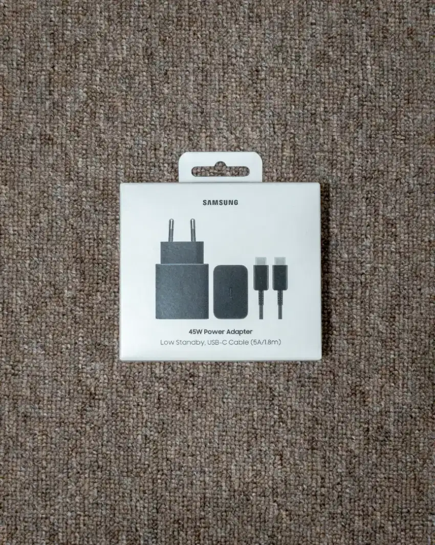 Power adapter 45W original segel Samsung Indonesia